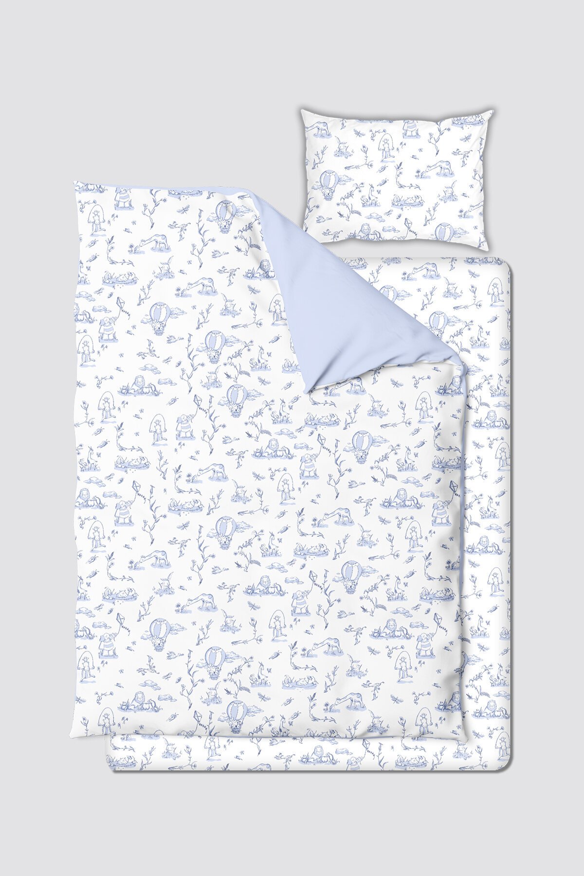Bebek/Çocuk Nevresim Takımı - Toile De Jouy / Mavi