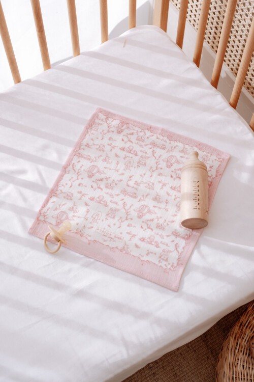 3'Lü Ağız Bezi Seti - Toile De Jouy / Pembe