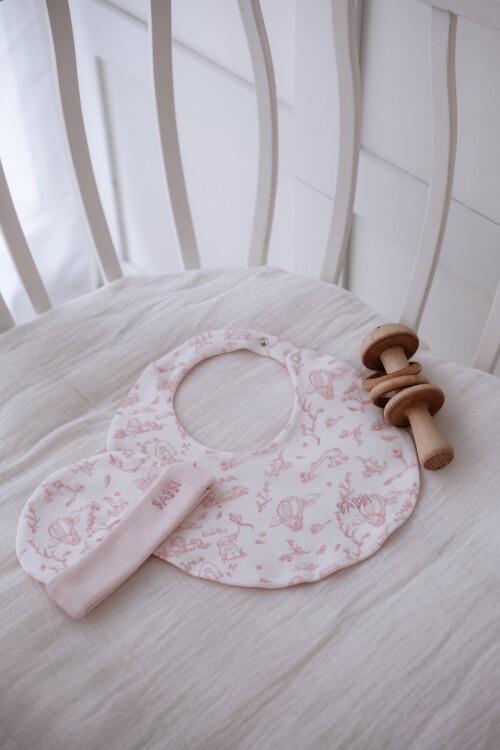 4Lü Yenidoğan Seti - Toile De Jouy / Pembe