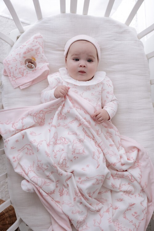 5Li Yenidoğan Seti - Toile De Jouy / Pembe
