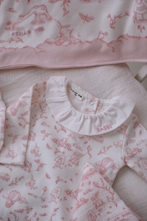 5Li Yenidoğan Seti - Toile De Jouy / Pembe