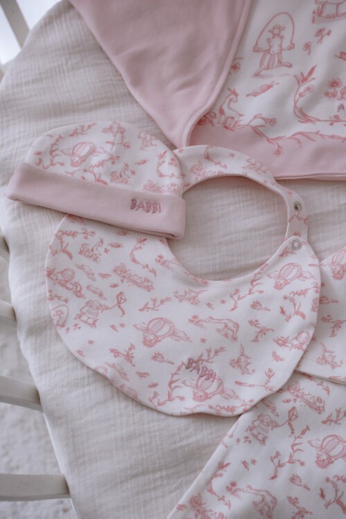 5Li Yenidoğan Seti - Toile De Jouy / Pembe