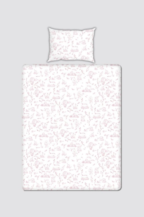 Bebek/Çocuk Çarşaf Seti - Toile De Jouy / Pembe