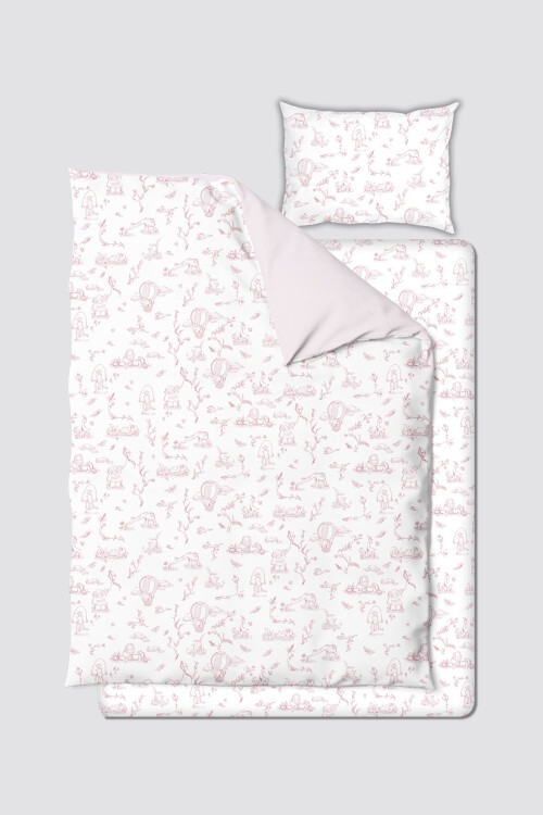 Bebek/Çocuk Nevresim Takımı - Toile De Jouy / Pembe
