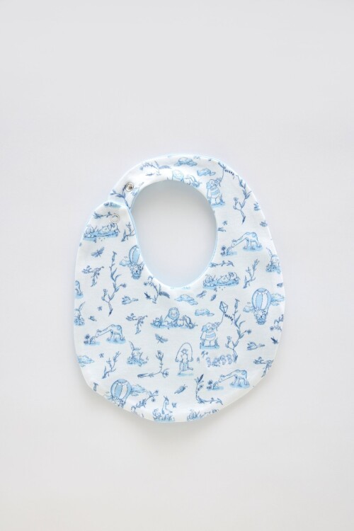 Bebek Önlüğü - Toile De Jouy / Mavi