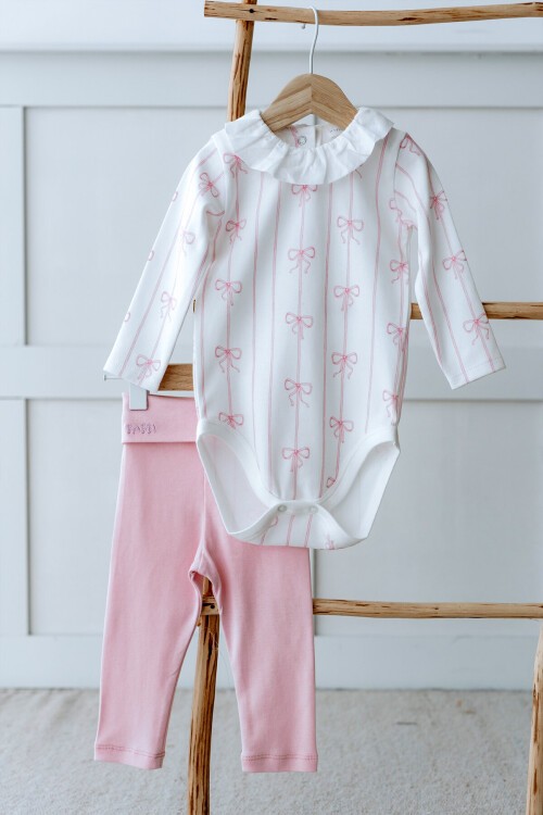 Body & Pantolon Seti - Kurdele / Pembe