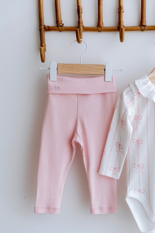 Body & Pantolon Seti - Kurdele / Pembe