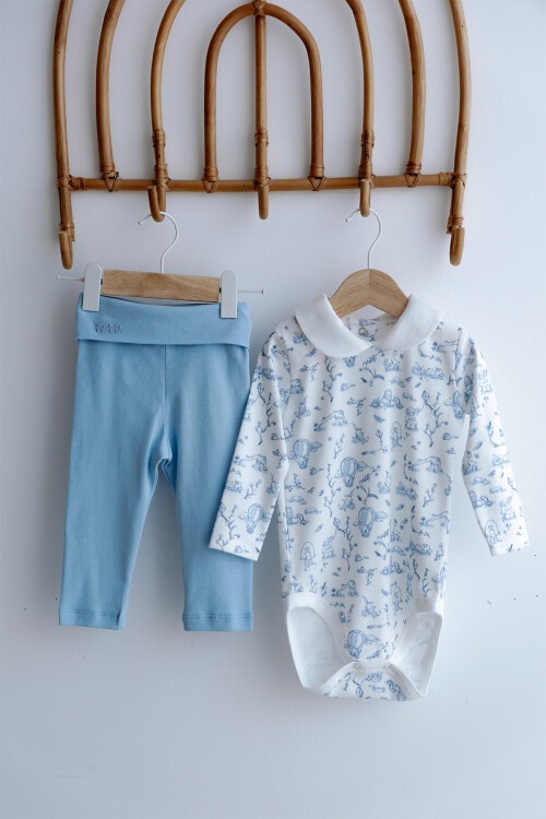 Body & Pantolon Seti - Toıle De Jouy / Mavi