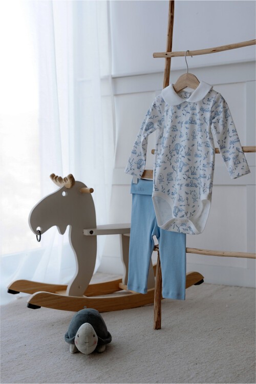 Body & Pantolon Seti - Toıle De Jouy / Mavi