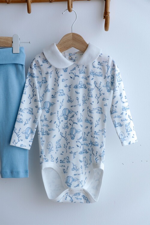 Body & Pantolon Seti - Toıle De Jouy / Mavi