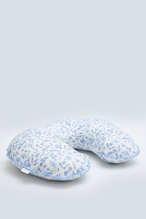 Emzirme Yastığı Kılıfı - Toile De Jouy / Mavi