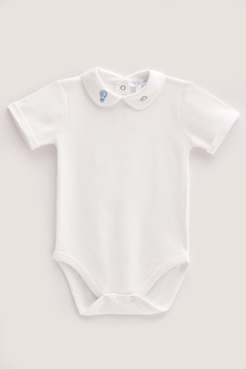 Nakışlı Body - Toile De Jouy / Mavi