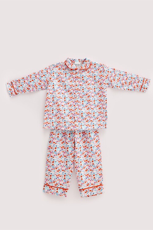 Pijama Takımı - Minik Çiçekler / Kırmızı
