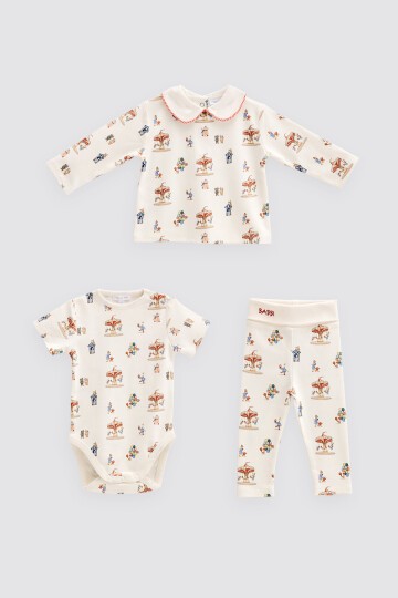 3Lü Body & Pantolon & T-Shirt Seti - Funfair
