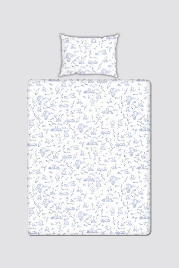 Bebek/Çocuk Çarşaf Seti - Toile De Jouy / Mavi
