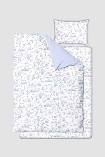 Bebek/Çocuk Nevresim Takımı - Toile De Jouy / Mavi