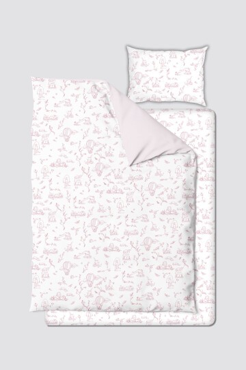 Bebek/Çocuk Nevresim Takımı - Toile De Jouy / Pembe