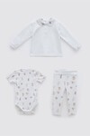 3Lü Body & Pantolon & T-Shirt Seti - Theatre / Mavi