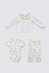 3Lü Body & Pantolon & T-Shirt Seti - Theatre / Pembe