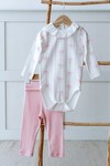 Body & Pantolon Seti - Kurdele / Pembe