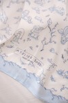 Çift Katlı Müslin Bebek Örtüsü - Toile De Jouy / Mavi