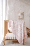 Müslin Bebek Örtüsü Ve 3’Lü Ağız Bezi Seti - Toile De Jouy / Pembe